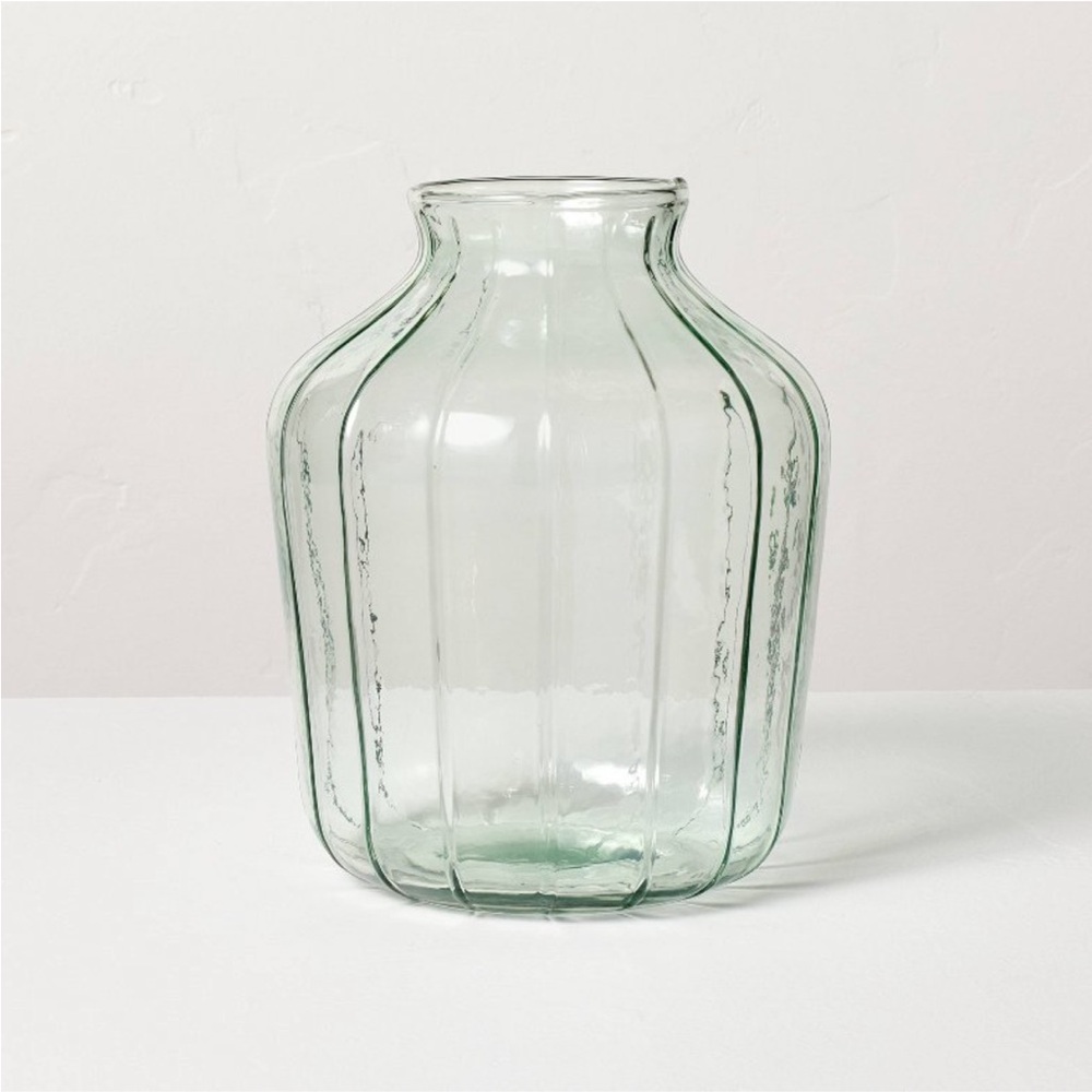 9.5" Ribbed Glass Decorative Flower Vase
- Hearth & Hand™ with Magnolia